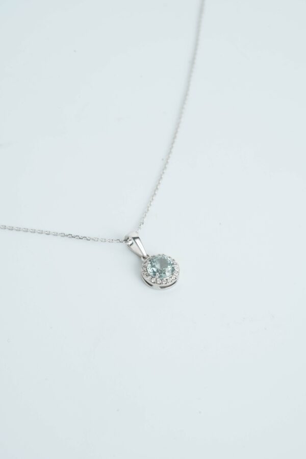 Amirah "Elsa" Mint Green Sapphire Necklace - Image 2