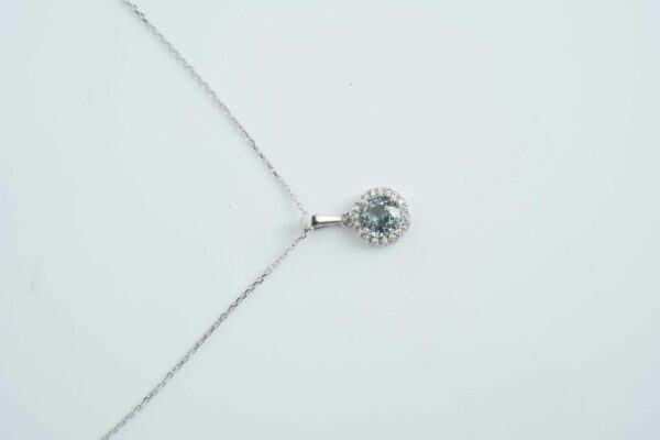 Amirah "Elsa" Mint Green Sapphire Necklace - Image 3