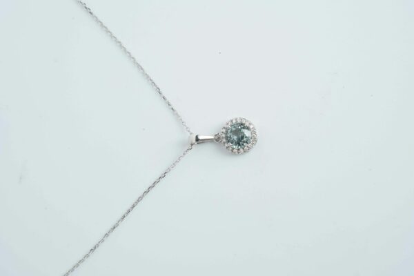 Amirah "Elsa" Mint Green Sapphire Necklace - Image 3