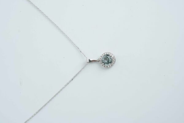 Amirah "Elsa" Mint Green Sapphire Necklace - Image 4
