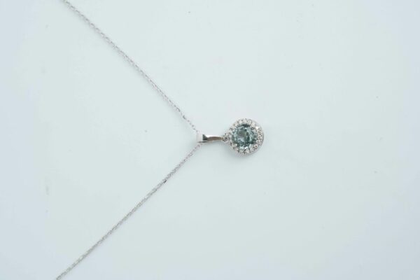 Amirah "Elsa" Mint Green Sapphire Necklace - Image 4