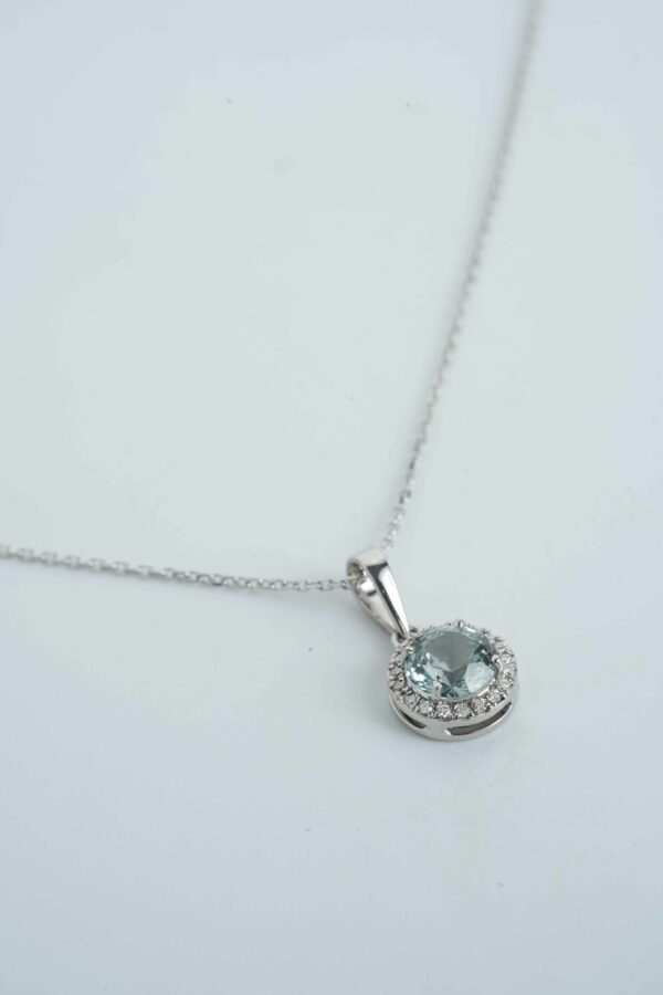 Amirah "Elsa" Mint Green Sapphire Necklace - Image 5