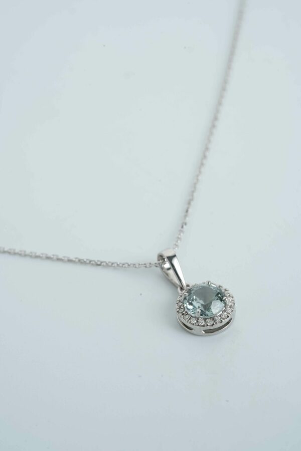 Amirah "Elsa" Mint Green Sapphire Necklace - Image 5