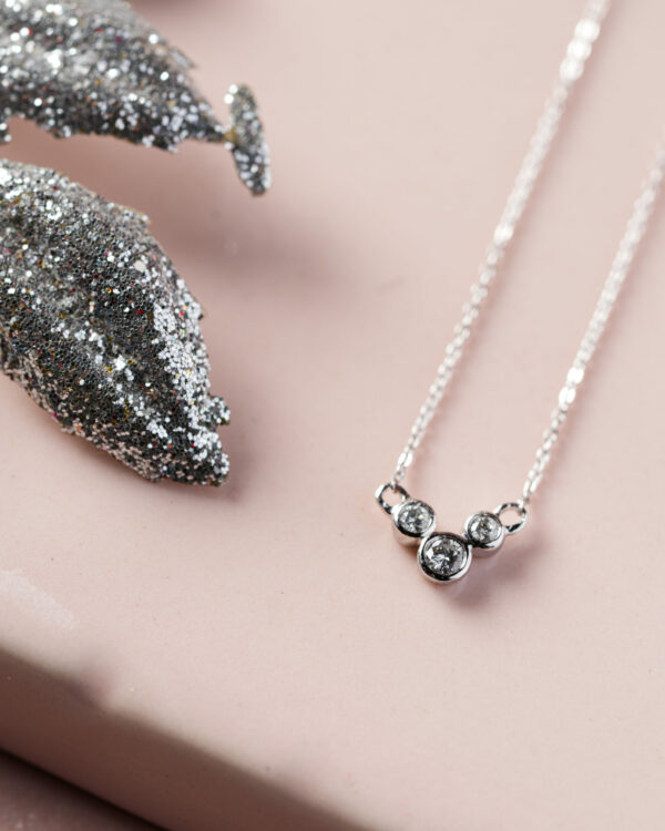 "Amirah Minimal Tri Diamond Pendant" - Image 2