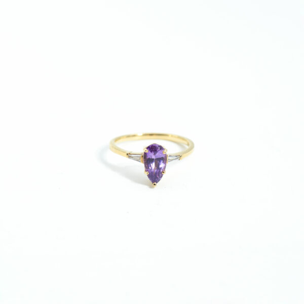 "Amirah Penelope" Pink Sapphire & Diamond ring