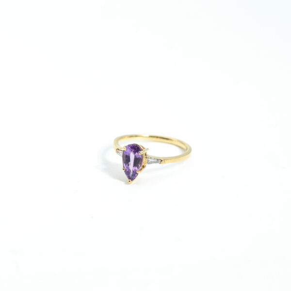 "Amirah Penelope" Pink Sapphire & Diamond ring - Image 2