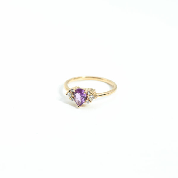 "Amirah Lavender" Pink Sapphire & Diamond Ring - Image 2