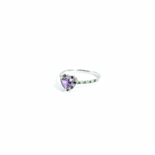 "Amirah Purple Heart" Pink Sapphire Ring - Image 2