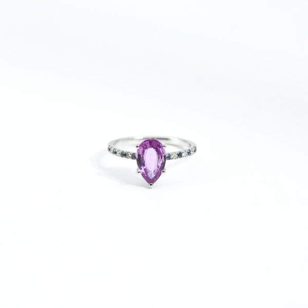 "Amirah Violet" Pink Sapphire & Diamond Ring