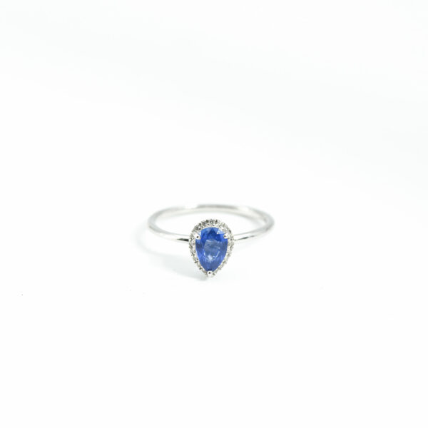 "Twilight " Blue Sapphire & Diamond Ring