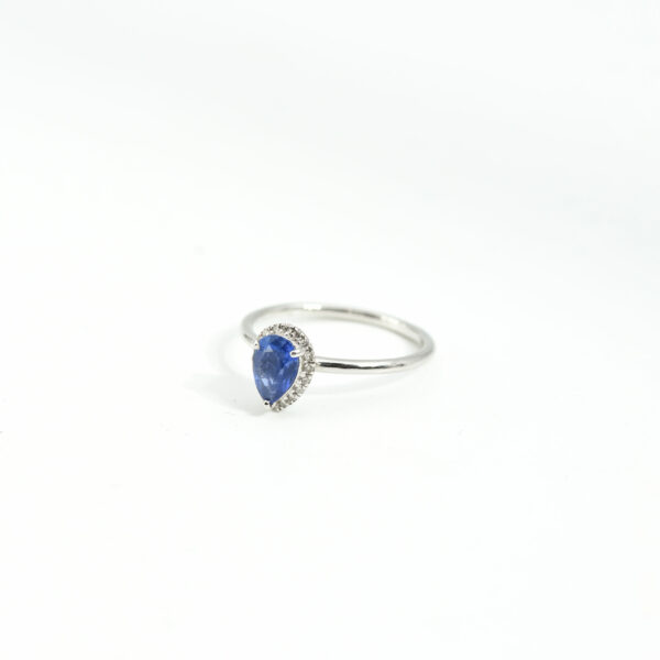 "Twilight " Blue Sapphire & Diamond Ring - Image 2