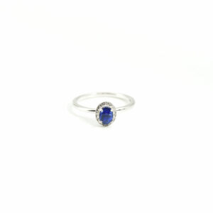 Blue Sapphire Serenade Diamond Ring