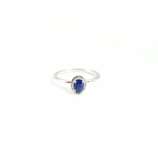 Blue Sapphire Serenade Diamond Ring
