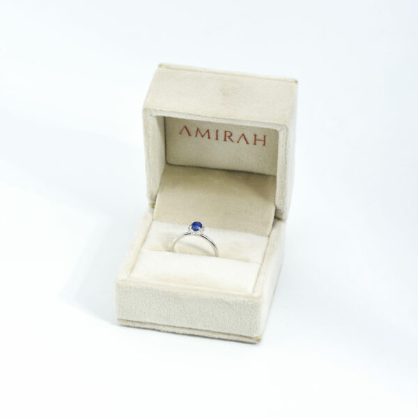 "Twilight " Blue Sapphire & Diamond Ring - Image 3