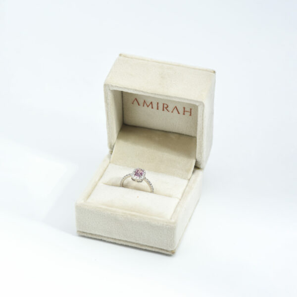 "Amirah Pink Joy" Pink Sapphire Ring - Image 3