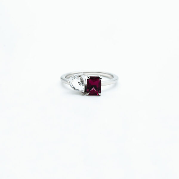 Snowfire Spark Toi et Moi Ring
