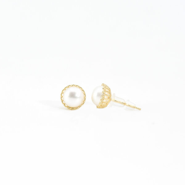 Golden Glow Pearl Studs