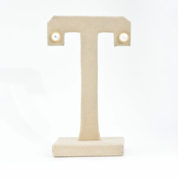 Golden Glow Pearl Studs - Image 3