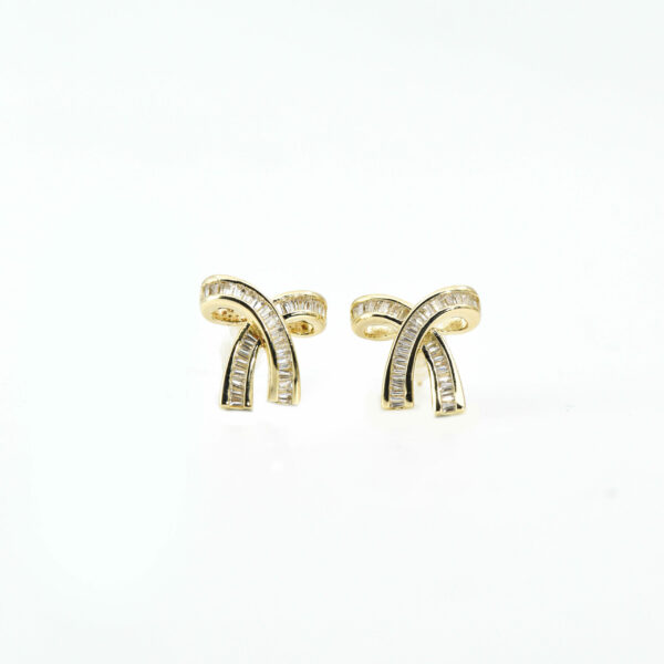 Golden Twinkle Bows Earring - Image 2