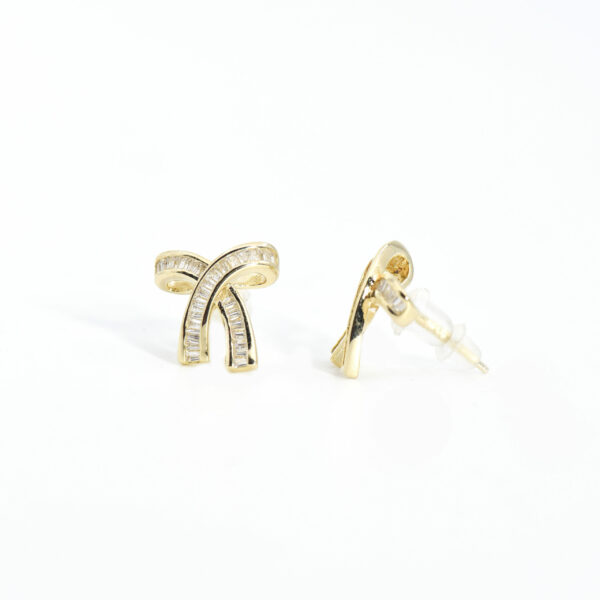 Golden Twinkle Bows Earring