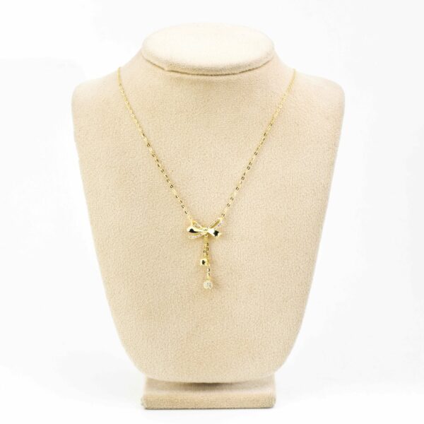 Golden Sparkle Bow Pendant