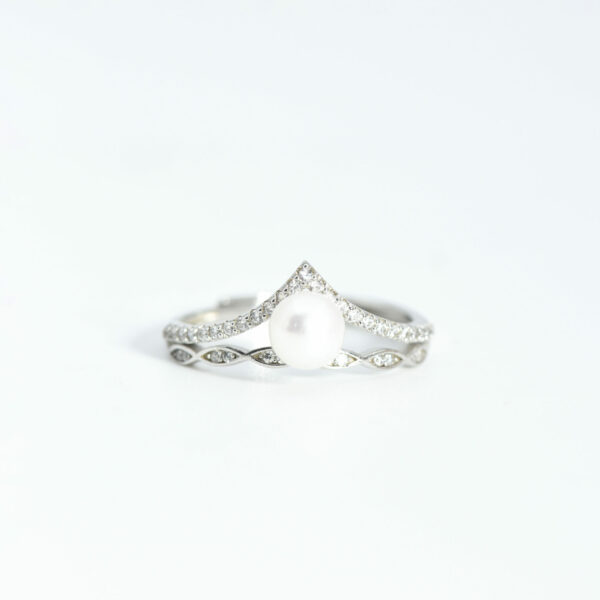 Duo Akoya Zirc Ring