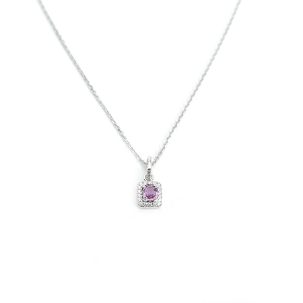 Pink Sapphire Pendant - Image 2