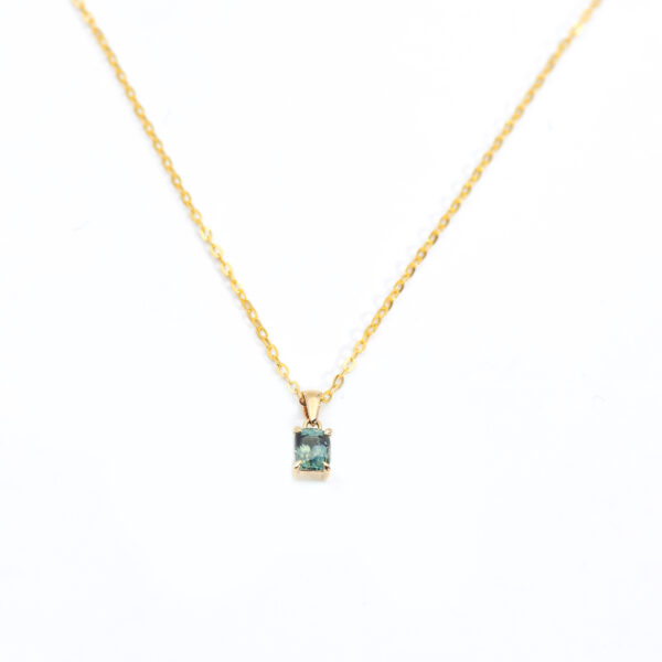 Teal Sapphire Pendant - Image 2