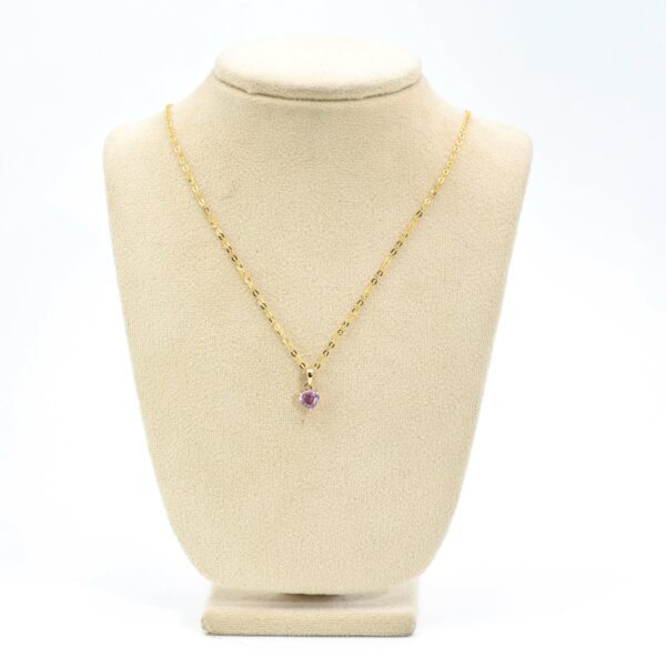 Pink Heart Sapphire Pendant