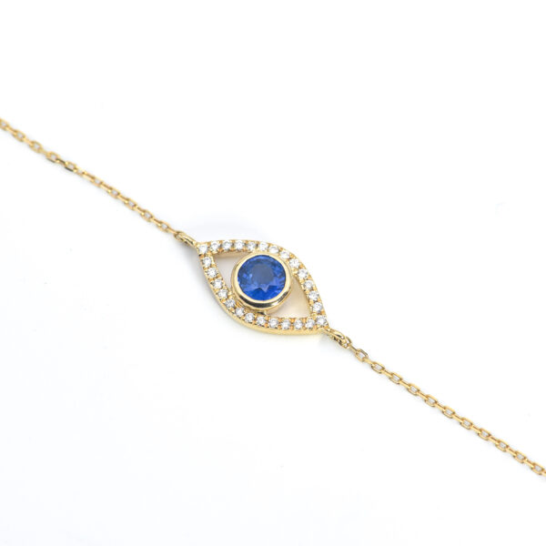 Evel Eye Blue Sapphire Bracelet - Image 3