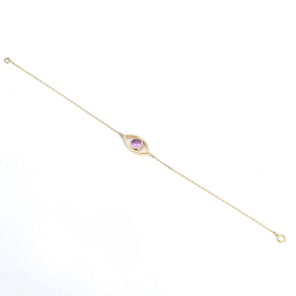 Evel Eye Pink Sapphire Bracelet - Image 2