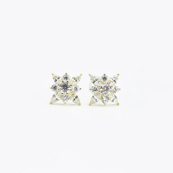 Golden Floral Earring - Image 2