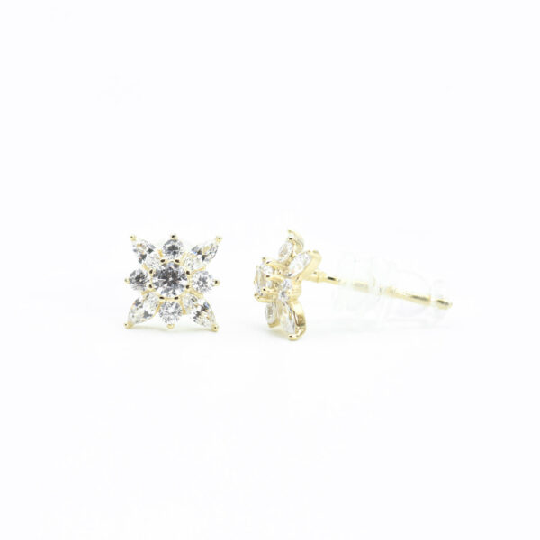 Golden Floral Earring - Image 3