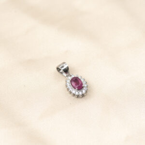 Ruby Crown Cluster Pendant