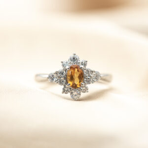 Citrine Stardust Ring