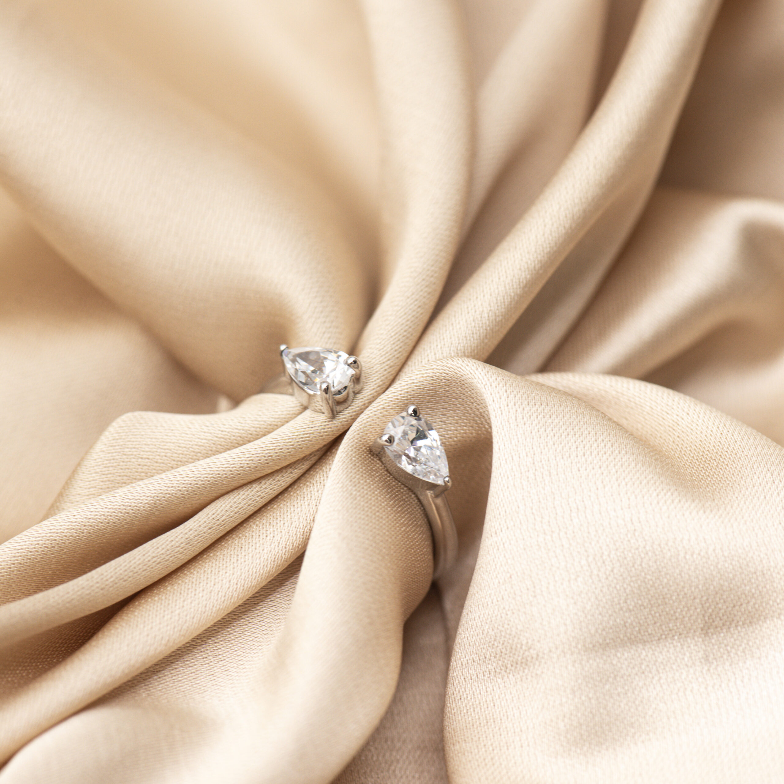 Twin Pear Spark Ring