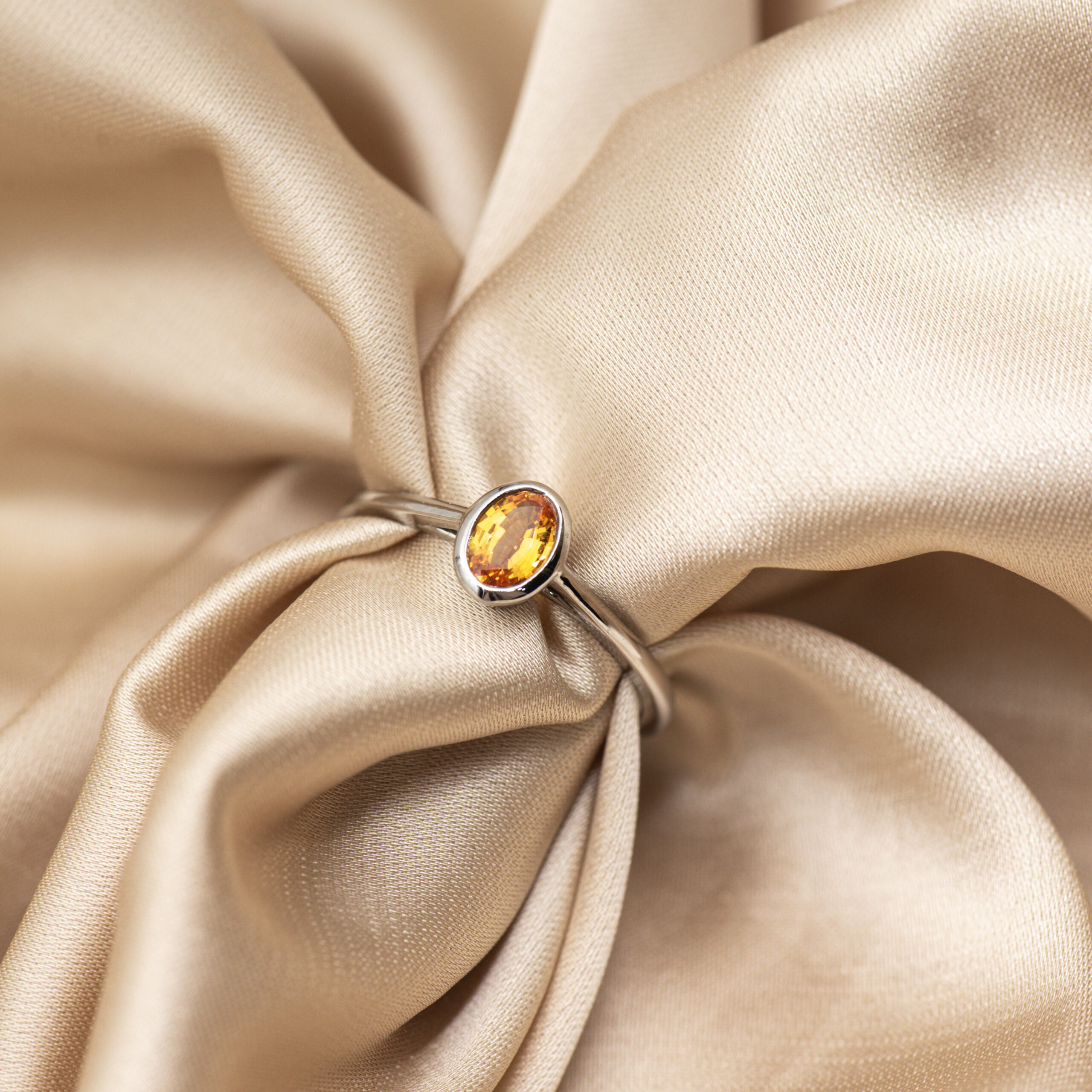 Sunburst Sapphire Ring