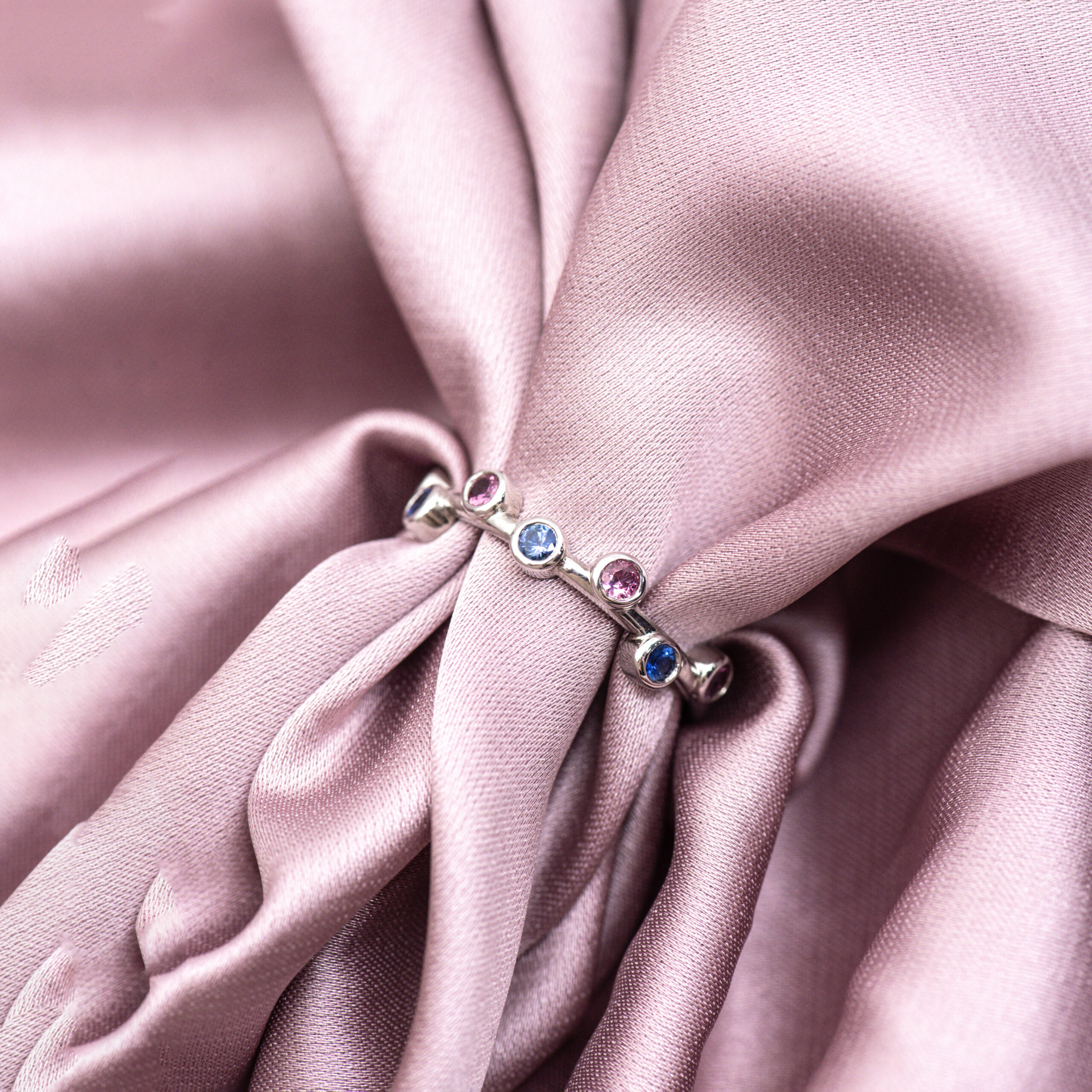 Blue Pink Radiance Ring