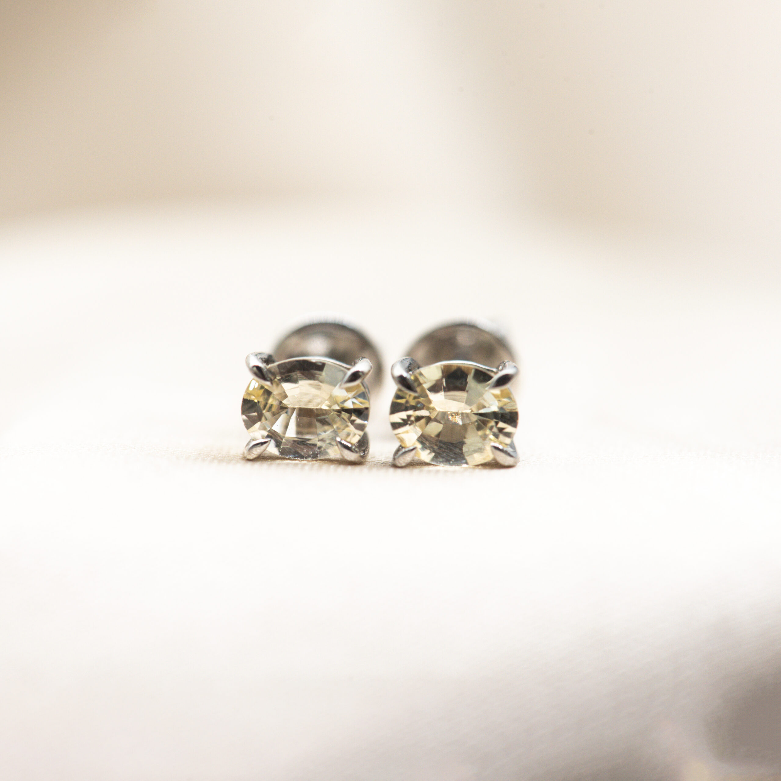 Yellow Sapphire Studs